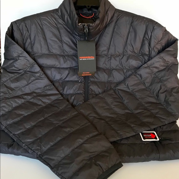 Hawke & Co Jackets & Coats Hawke Co Dark Grey Quilted Packable Down